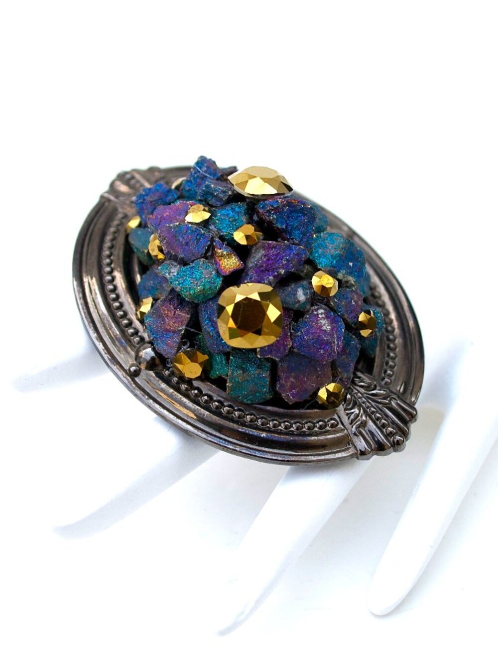GASOLINE GLAMOUR GILDED PEACOCK ROYAL RING🦚✨👑